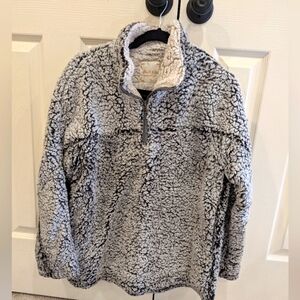 Altar'd State Sherpa Quarter Zip Sweater